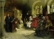Hugo Vogel Martin Luther preaching at the Wartburg Spain oil painting artist